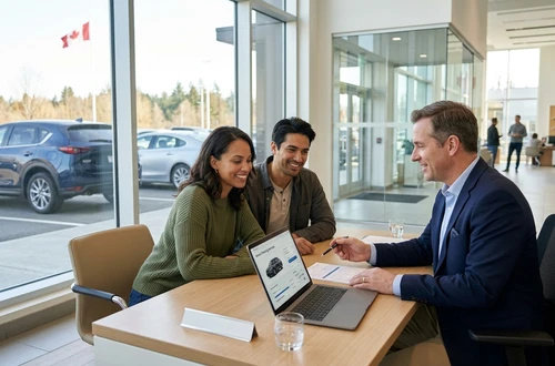 Customer getting answers about their car loan